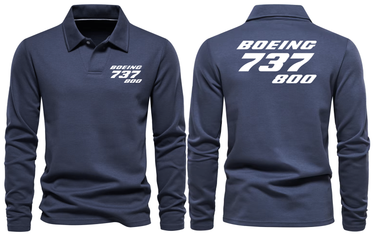 BOEING 737 800 LONG SLEEVE POLO